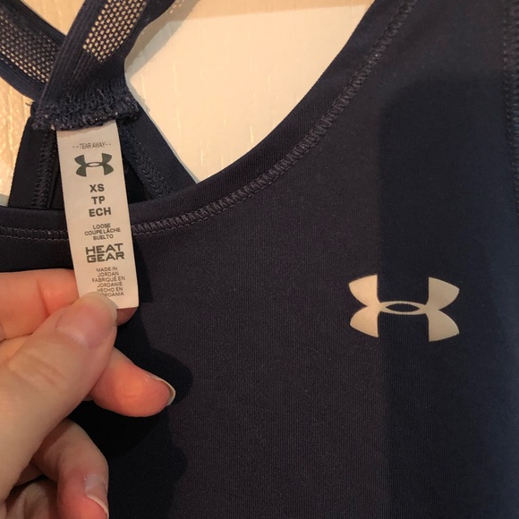 Under Armour Navy Strappy Tank Size XS - Picture 2 of 4